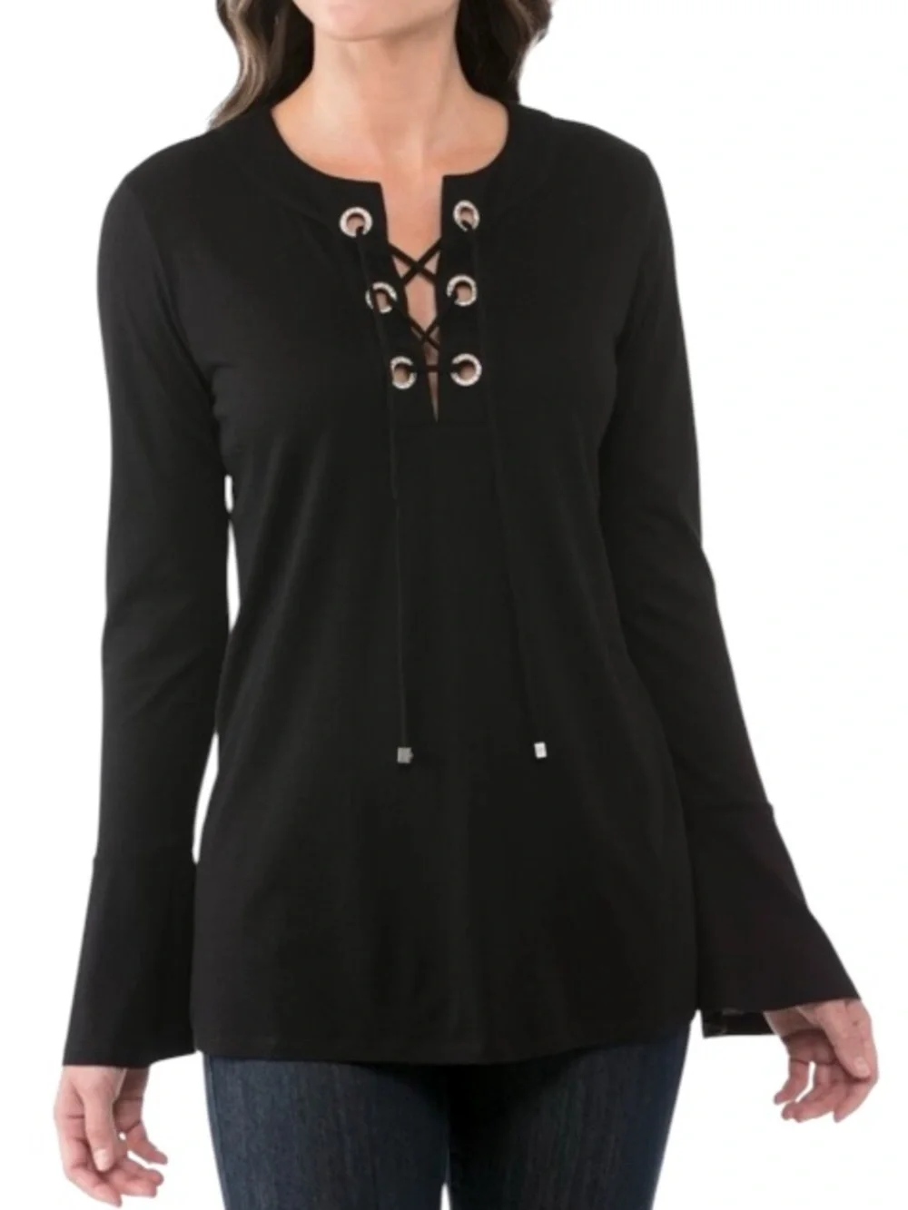 Michael Kors Lace Up Blouse